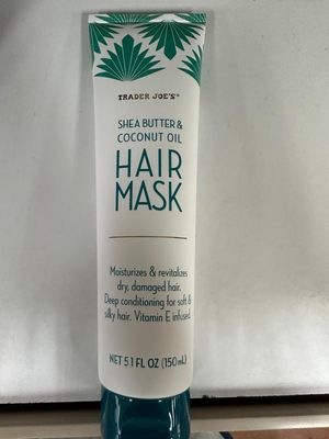 Trader Joe&#39;s Shea Butter Coconut Oil Hair Mask 5.1 FL OZ - 2-Pack Y