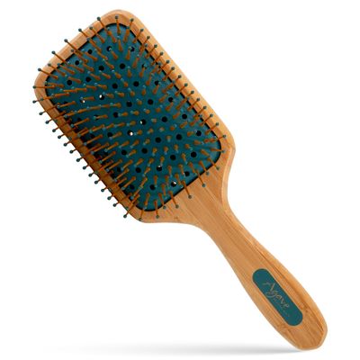Agave Natural Bamboo Paddle Brush Lightweight Detangling Smoothing Hair Brush
