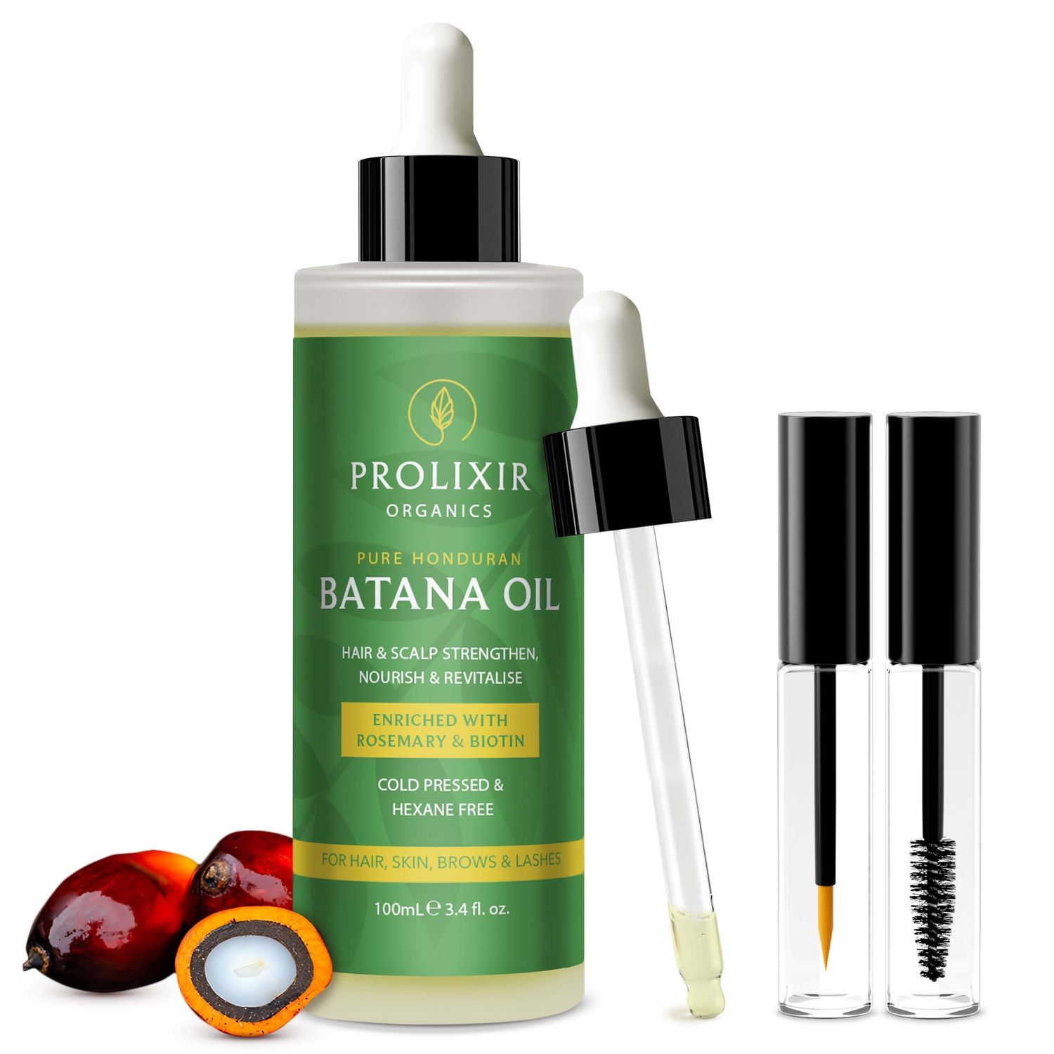 Batana Hair Oil for Hair Growth - Haircare with Rosemary Oil Biotin - Nourishing Scalp Hair Treatment for Stronger, Thicker Hair, Brows Lashes - 100 Pure Organic