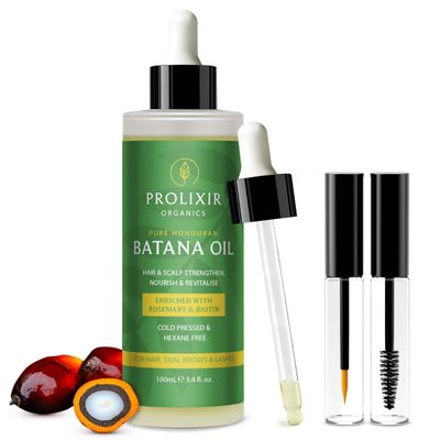 Batana Hair Oil for Hair Growth - Haircare with Rosemary Oil Biotin - Nourishing Scalp Hair Treatment for Stronger, Thicker Hair, Brows Lashes - 100 Pure Organic