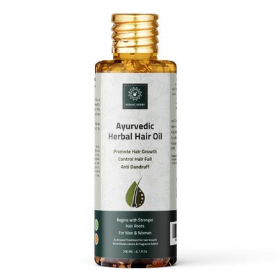 Multipurpose Hair Oil with 21 Herbs - Combats Dandruff and Hair Fall for Men and Women (200ml)