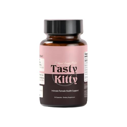 Tasty Kitty Vaginal Health Supplement to Aid Vaginal Taste, Vaginal pH, Odor, and Moisture with Magnesium Glycinate, Probiotics, with Plant Based Natural Women&#39;s Health 30 Capsules