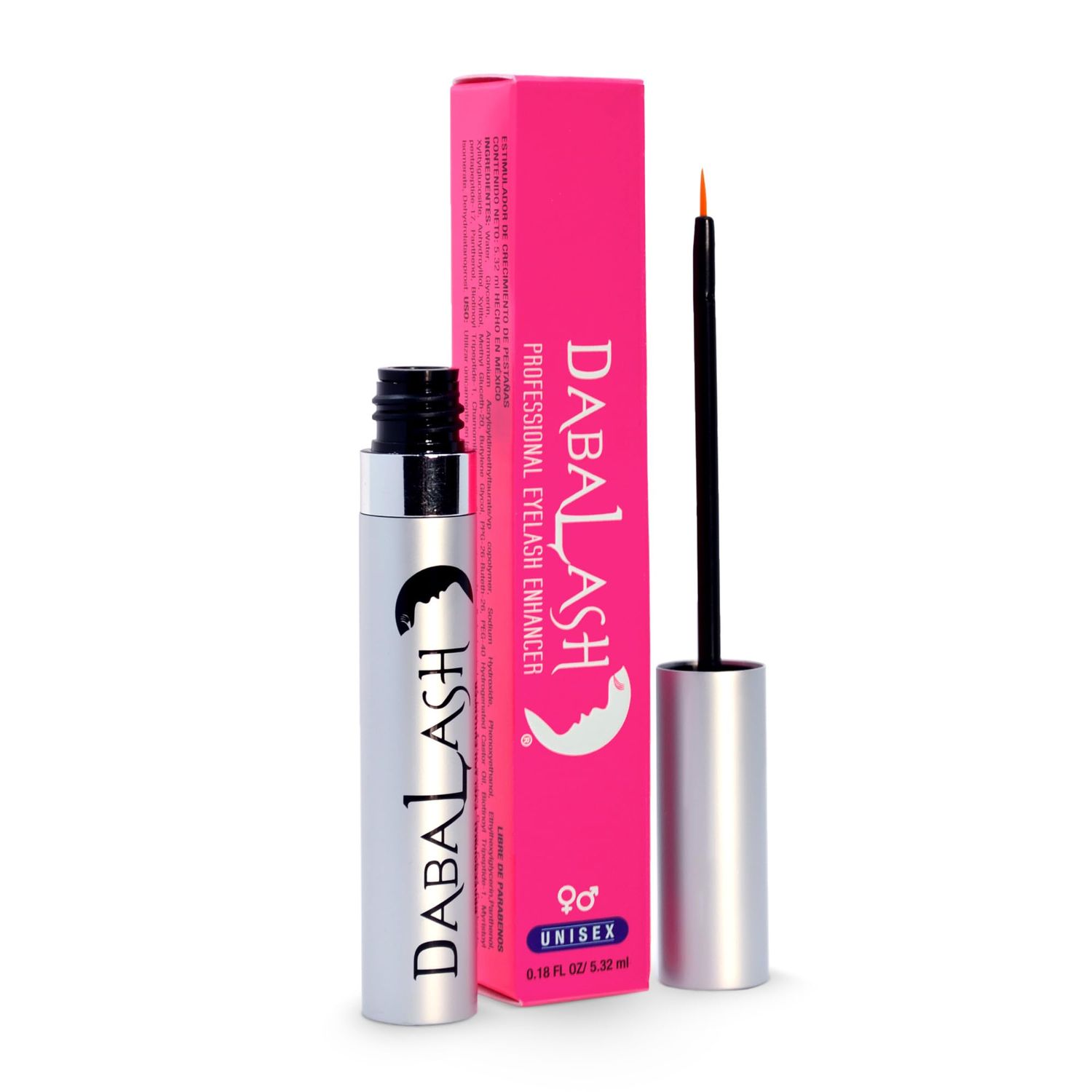 DABALASH Professional Eyelash Eyebrow Growth Serum with Castor Oil - Promotes the Appearance of Naturally Longer, Fuller, Thicker Stronger Lash Brow Hair - 0.18 oz