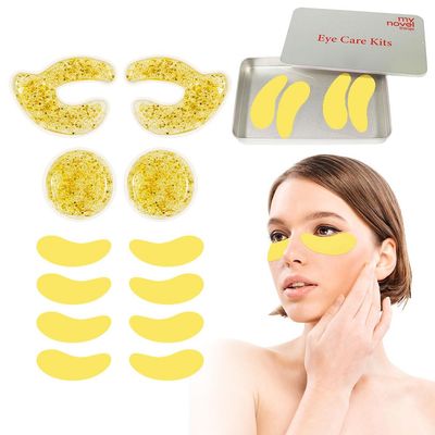 my novel things Reusable Eye Pads 6 Pairs, Silicone Face Patches and Gel Under Eye Pads Cold Warm Eye Compress for Reduce Puffiness Circles Wrinkle Cooling Eye Mask Ice Packs