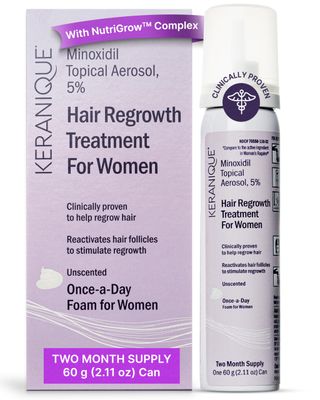 Keranique Women&#39;s 5 Topical Minoxidil Foam - Hair Regrowth Scalp Treatment with Powerful NutriGrow blend - Supports Thicker, Fuller, Healthier Hair Scalp