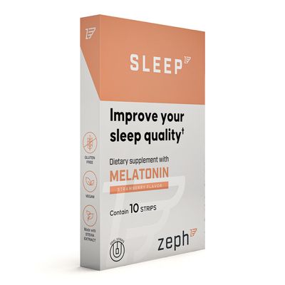 ZEPH Sleep Strips - Melatonin for Better Sleep -Strawberry-Flavored, Fast-Dissolving Strips with melatonin. 10 UN