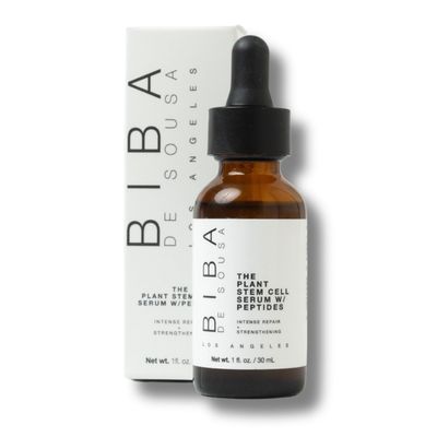 BIBA DE SOUSA The Plant Stem Cell Peptide Serum - Intense Repair, Hydration Youthful Glow with Plant Peptides, Hyaluronic Acid, Antioxidants, Vit B5 (1oz)