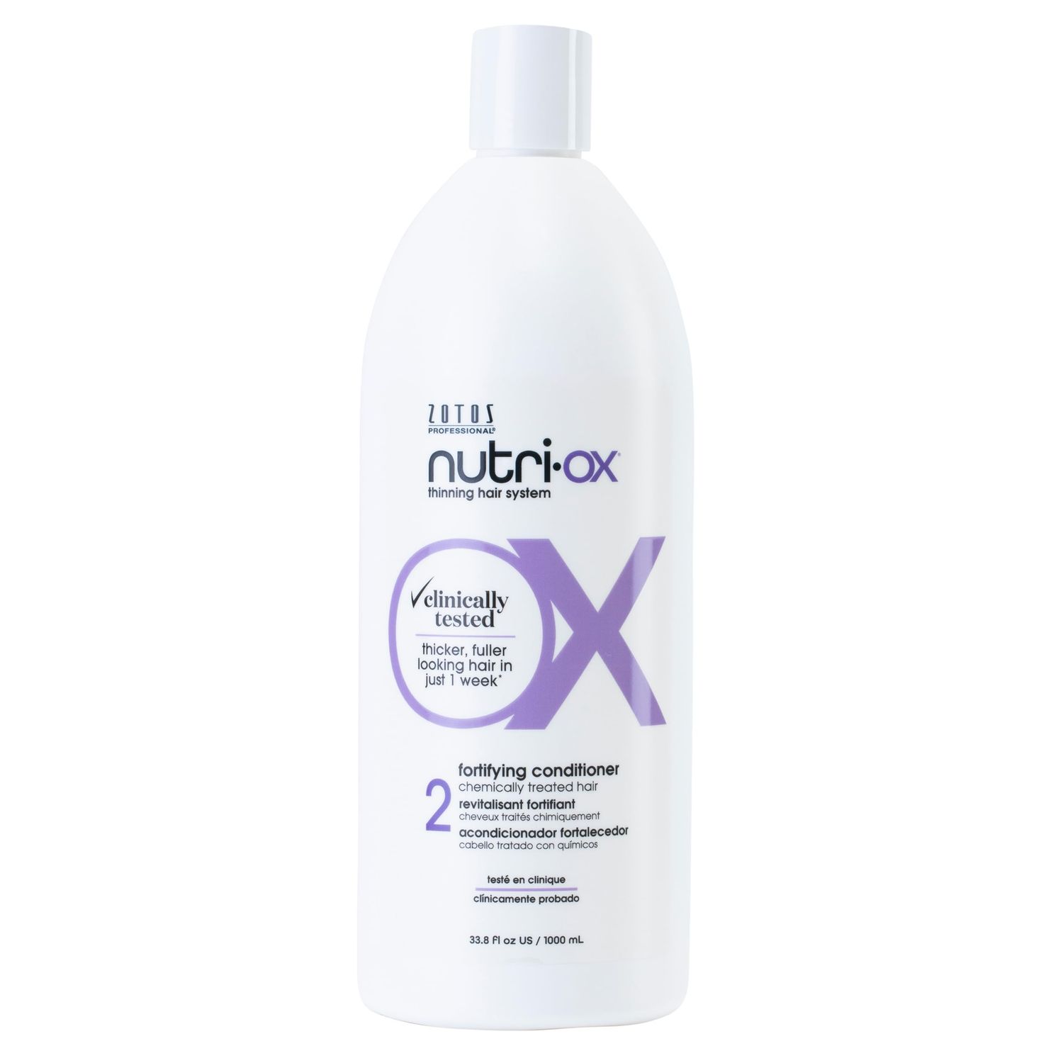 NUTRI-OX Fortifying Conditioner Chemically-Treated for Colored Thinning Hair Thicker, Fuller-Looking Hair Clinically Dermatologically Tested Peppermint Color-Safe 33.8 Fl Oz