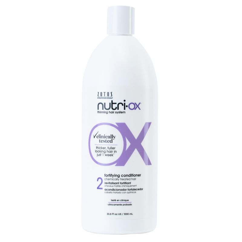 NUTRI-OX Fortifying Conditioner Chemically-Treated for Colored Thinning Hair Thicker, Fuller-Looking Hair Clinically Dermatologically Tested Peppermint Color-Safe 33.8 Fl Oz