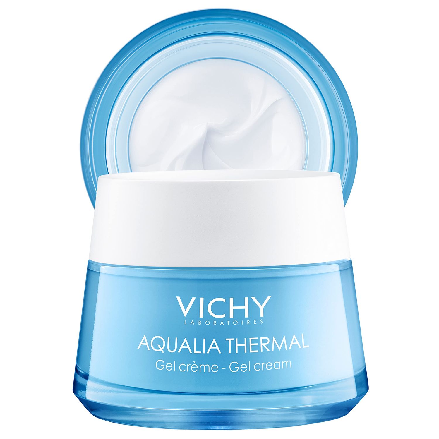 Vichy Aqualia Thermal Mineral Water Gel Moisturizer for Face with 97 Natural Origin Hyaluronic Acid, Dermatologist Recommended for 48-hr Hydration, Mineral Oil Paraben-Free, 1.69 Fl. Oz
