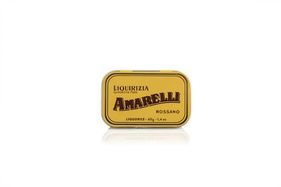 Amarelli Spezzata &quot;Oro&quot; Sugar-Free Licorice Pellets - Italian Pure Black Hard Liquorice Pastilles - 40g Tin