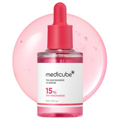 medicube TXANiacinamide 15 Glow Facial Serum for After Spot Care All-in-One Daily Korean Skincare Uneven Skin Tone, Texture, and Hydration Care High-Potency Tranexamic Acid 5 1.01 fl.oz