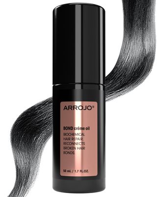 ARROJO BOND Crme Oil - Leave In Protein Hair Treatment for Dry Damaged Hair - Sulfate Paraben-Free, Deep Conditioning Frizz Control, 1.7oz