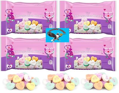 Tiny Conversation Hearts Valentine&#39;s Hard Candy 35 Ounces Bulk - Includes PITCHING PIGEON Brand Magnet