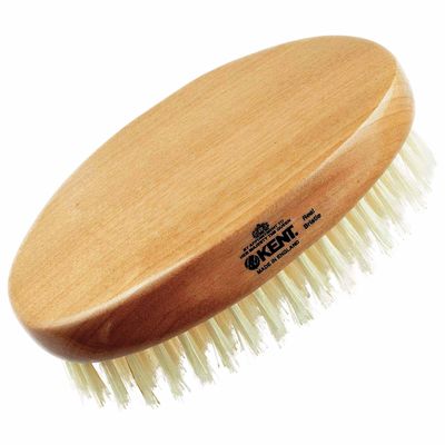 Kent BB Military Wave Hair Brush - 100 Natural Boar Bristle, Scalp Brush for Men&#39;s Grooming, Thinning Hair, Mustache and Beard Brush for Men Made in England&quot;
