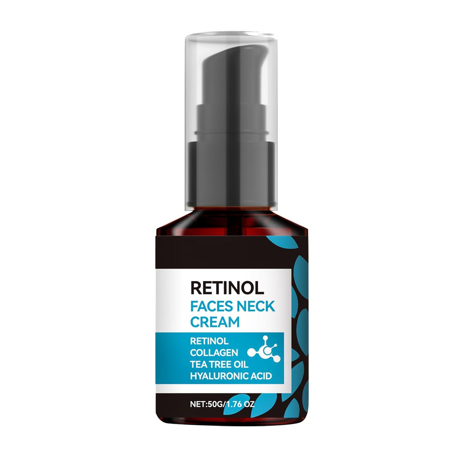 Collagen Retinol Hyaluronic Acid Anti-Aging Face Neck Cream - Firming Moisturizer for Women Men, Day Night Use, Smooths Wrinkles Fine Lines, 1.76 oz
