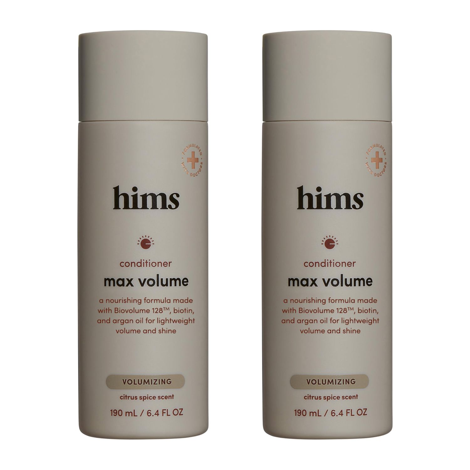 hims Max Volume Conditioner, 2 Pack - Volumizing Conditioner for Men with Biotin - Adds Lightweight Volume, Shine Bounce - Citrus Spice - 2 x 6.4 fl oz