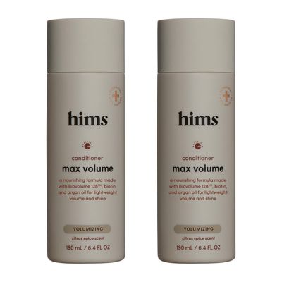 hims Max Volume Conditioner, 2 Pack - Volumizing Conditioner for Men with Biotin - Adds Lightweight Volume, Shine Bounce - Citrus Spice - 2 x 6.4 fl oz