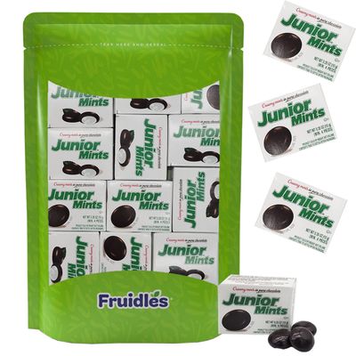 Fruidles Creamy Junior Mint Candies Covered In Pure Chocolate, Peanut-Free, Fat-Free (40)