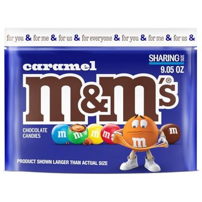 MM&#39;S Caramel Milk Chocolate Candy, Sharing Size, 9.05 oz Resealable Bag