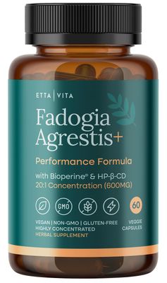 Organic Fadogia Agrestis 600mg for Natural Test Support (2X More Pure - 3X More Absorbent) Athlete Approved - Supports Muscle Growth Recovery, Healthy Energy Levels, Drive, Stamina Mood - 60ct