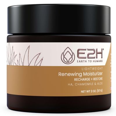 E2H Lightweight Renewing Moisturizer with Hyaluronic Acid, Chamomile and Aloe Non-Greasy, Absorbent Improves Skin Suppleness Long-Lasting Hydration