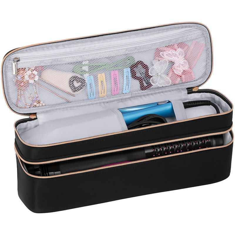 APOKE Double Layer Travel Case Compatible with Revlon One Step Hair Dryer Brush Original 1.0 Plus 2.0, Portable Lightweight Carrying Case Storage Bag for All Brand Hot Tools Volumizer Hot Air Brush