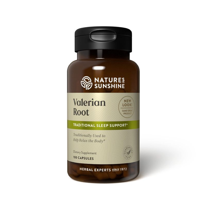 Nature's Sunshine Valerian Root, 100 Capsules Herbal Supplement Promotes Relaxation, Supports Sleep, and Delivers Natural Nervous System Support