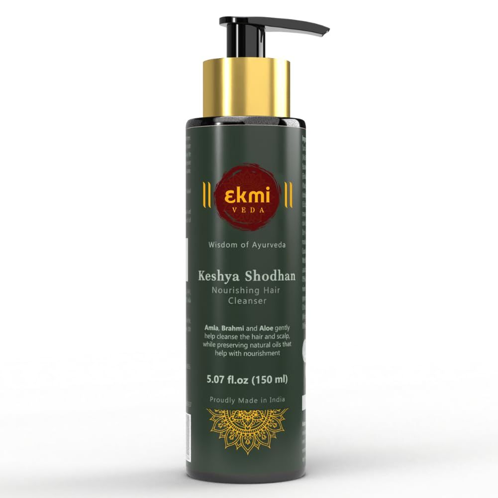 EKMIVEDA Ayurvedic Hair Growth Sulfate Free Shampoo With Reetha, Shikakai, Bhringraj, Amla For Hair Loss Control. Hair Regrowth Treatment For Women Men. Hair Thickening Rosemary Shampoo, 5.07 Fl Oz