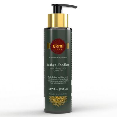 EKMIVEDA Ayurvedic Hair Growth Sulfate Free Shampoo With Reetha, Shikakai, Bhringraj, Amla For Hair Loss Control. Hair Regrowth Treatment For Women Men. Hair Thickening Rosemary Shampoo, 5.07 Fl Oz