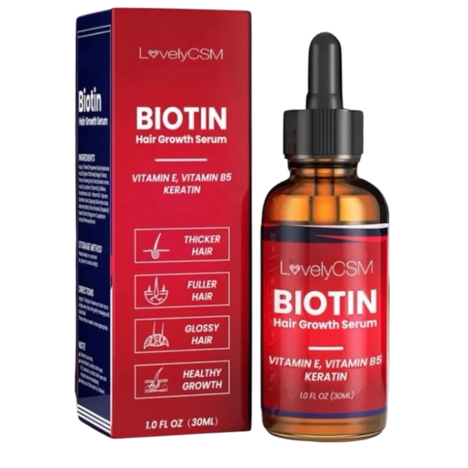 Biotin Hair Growth Oil Serum for Women Men - Nourishing Hair Growth Formula for Thicker, Fuller Hair - Advanced Hair Care Treatment to Strengthen Revitalize Your Hair Naturally