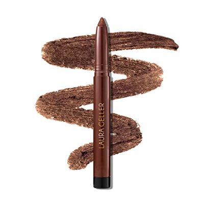 LAURA GELLER NEW YORK Kajal Longwear Kohl Eyeliner Pencil with Caffeine, Smooth Blendable Makeup, Dark Brown
