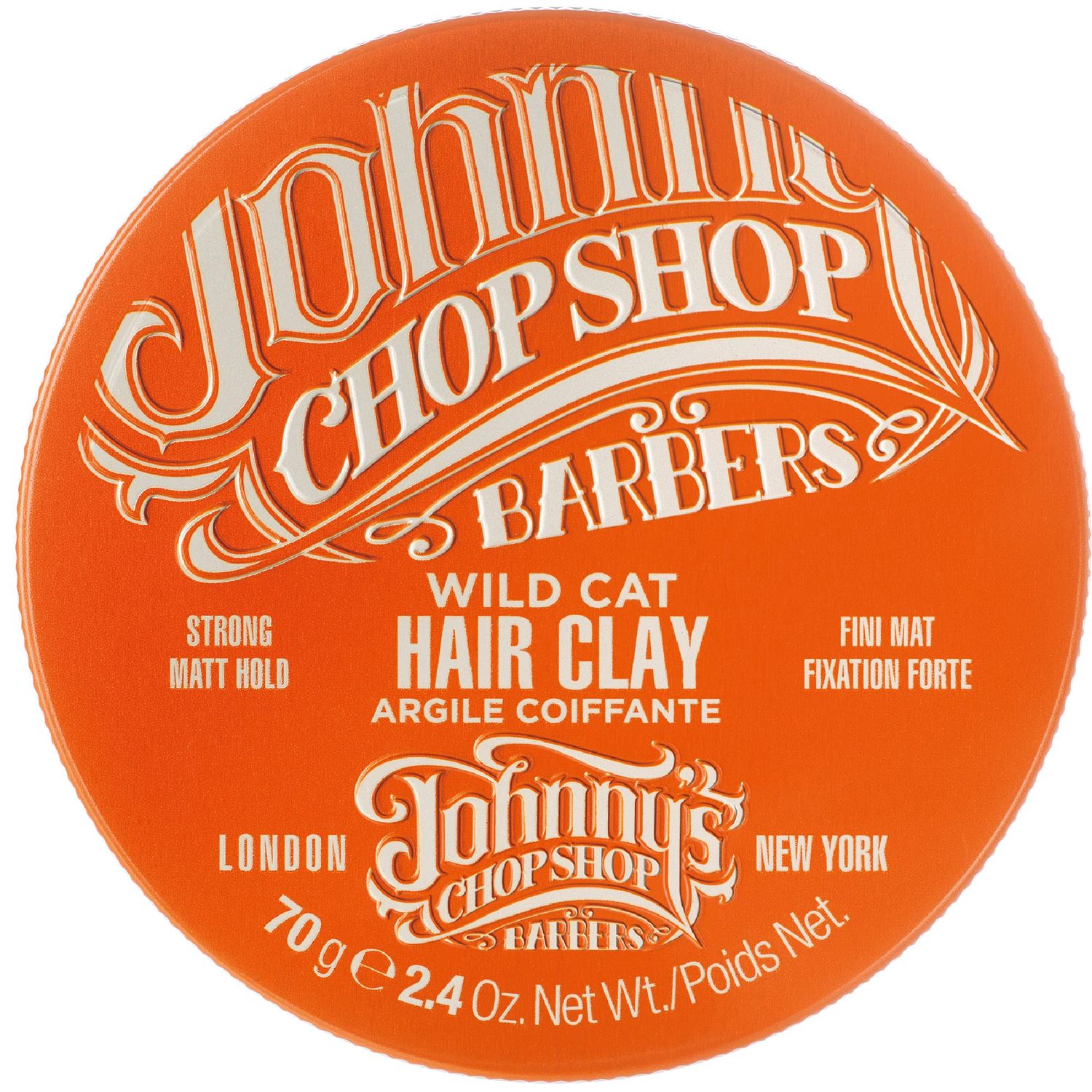 Johnny&#39;s Chop Shop Men&#39;s Ultimate Wild Cat Hair Clay-Styling Strong Hold, Molding, Matte Finish, Natural Look, Non Greasy, Reworkable 2.46 oz (Pack of 1)