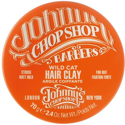 Johnny&#39;s Chop Shop Men&#39;s Ultimate Wild Cat Hair Clay-Styling Strong Hold, Molding, Matte Finish, Natural Look, Non Greasy, Reworkable 2.46 oz (Pack of 1)