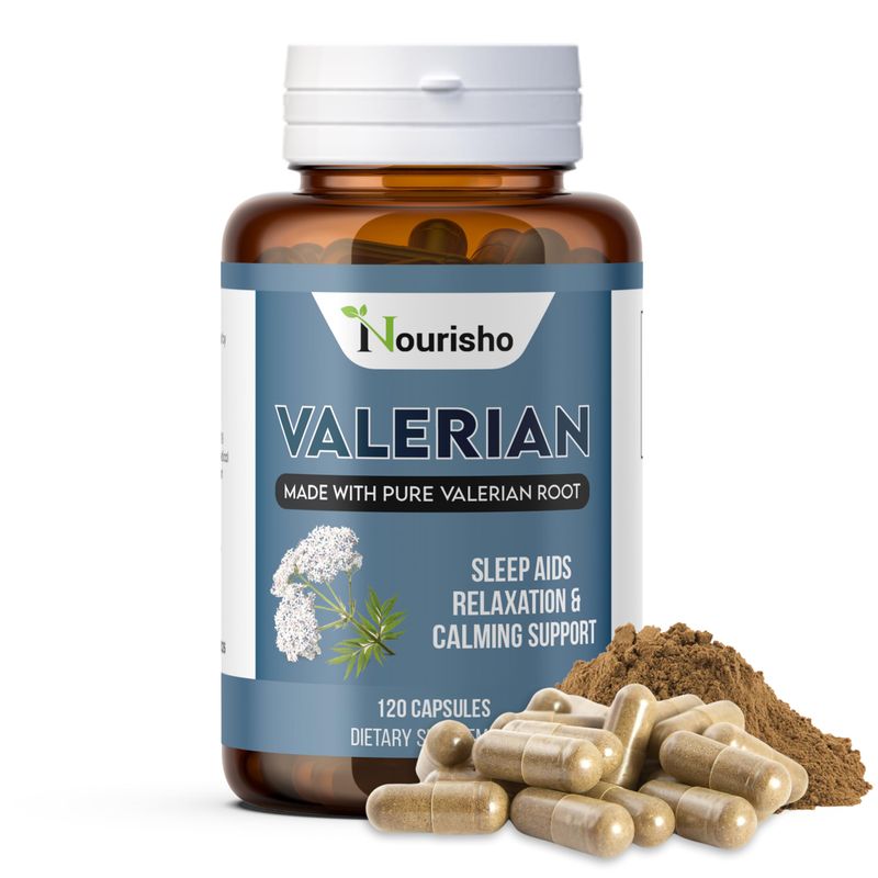 Valerian Root Capsules 120 Count 500mg, Valerian Root for Sleep, Valeriana Root Powder Capsules, Valerian Root Extract for Adults, valeriana capsulas - GMP Certified, Non GMO