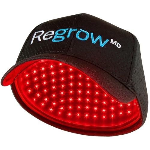 Hairmax RegrowMD - FDA Cleared Laser Hair Growth Cap Device - Thinning Hair Loss Treatment for Men Women - Scalp Health Improvement - 30 Minute Sessions - Red Light Therapy - Fits Most Heads