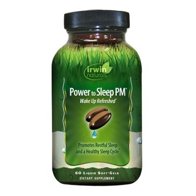 Irwin Naturals Power to Sleep PM - 60 Liquid Soft-Gels - with Melatonin, GABA, Ashwagandha, Valerian Root L-Theanine - 30 Servings