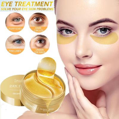 ZGMAOT Under Eye Patches, Eye Mask, Eye Patches for Puffy Eyes and Dark Circles Reduce Eye Bags Fine Lines Smooth Wrinkle, Anti-Aging,Hydrating, 24K Gold Eye Skin care Pads with Collagen (60PCS)