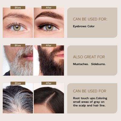 (Upgrade) Simpout Henna Hair Kit - 6 grams, Spot Color Henna Hair Kit with Developer, 100 Natural Root Touch Up, Professional Salon Home DIY Kit, Easy to Use(Brown)