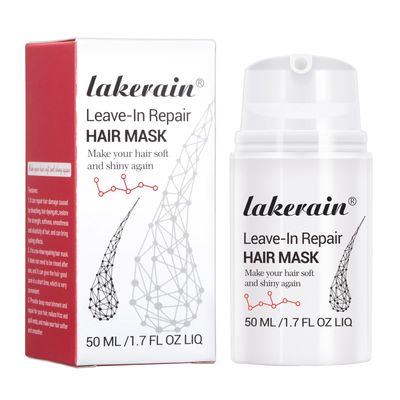 NICEFACE 50ml Leave-In Repair Hair Mask - Restores Dry Damaged Hair, Reverses Bleach, Color, Chemical Services Heat, Suitable for All Hair Types, white
