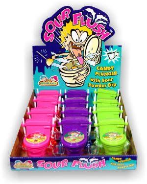 Sour Flush Lollipop Plunger Lollipop