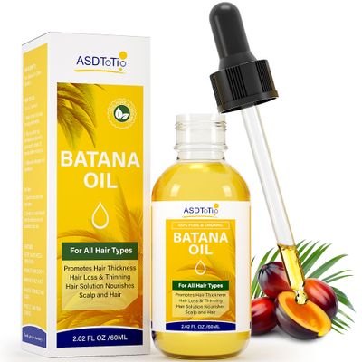 Raw Batana Oil for Hair Growth- 100 Organic Natural, Dr. Sebi Batana Oil - Prevent Hair Loss, Moisturize Scalp, Eliminate Hair Split Ends Hair for Men Women, All Hair Types 2 FL OZ