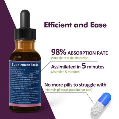 Nurbetoxa Valerian Root Sleep Aid Drops, Magnesium Relax, Gotas de Citrato de Magnesio y Raiz de Valeriana y Flor de Jamaica y Pasiflora para Dormir y Ansiedad, Sleep Tincture. 4oz
