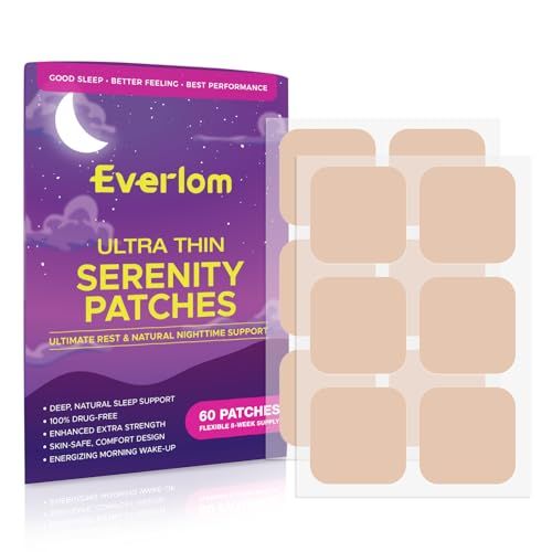Sleep Patches for Adults Extra Strength: 60-Pack Melatonin Aid for Night Rest - Serenity Patches for Deep Sleeping Comfort - Perfect for Men Women 1 Box