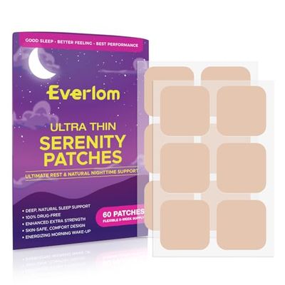 Sleep Patches for Adults Extra Strength: 60-Pack Melatonin Aid for Night Rest - Serenity Patches for Deep Sleeping Comfort - Perfect for Men Women 1 Box