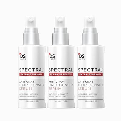 DS Labs Spectral Extra Strength - Formerly Spectral.DNC-S, Supports Hair Density, Anti-Gray, Thickening, Strengthening, Color Restorer for Men and Women, 60mL, (3 Pack)- Packaging May Vary