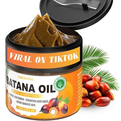 GREEONIL Batana Oil for Hair Growth, 100 Unrefined, Organic and Natural Dr Sebi Raw Batana Oil for Men Women, Prevents Hair Loss, Eliminate Frizzy, Damaged and Split Ends, 5.3 Oz