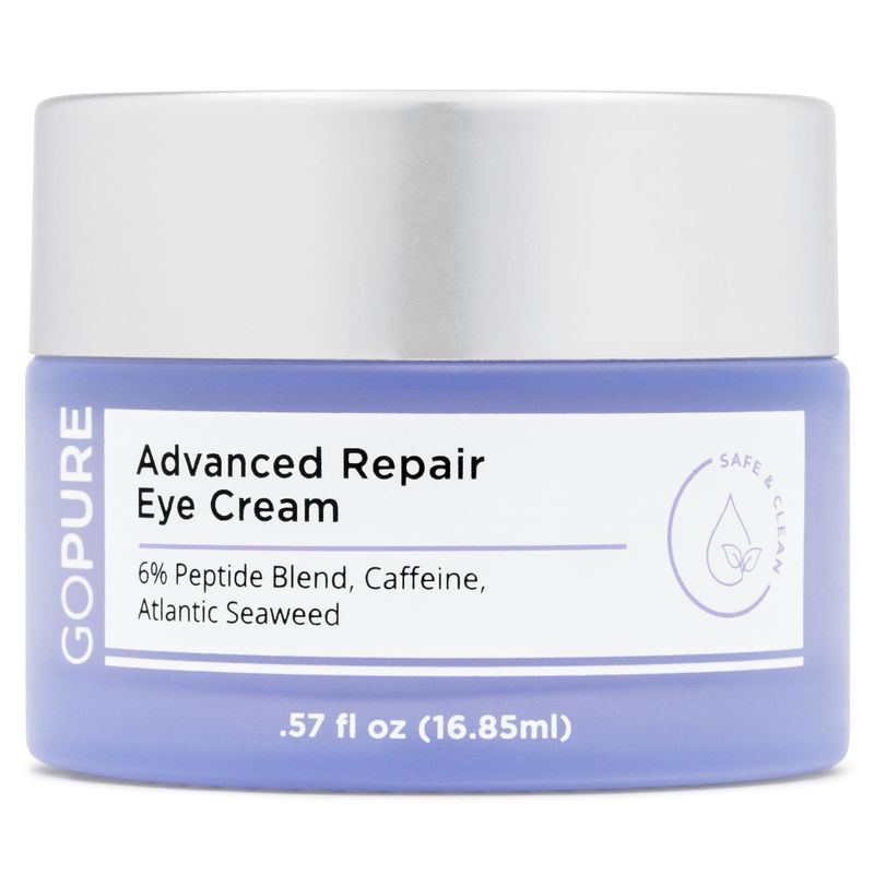 goPure Advanced Repair Eye Cream - Under Eye Cream for Puffiness, Bags, and Dark Circles, Visibly Improve the Look of Fine Lines, Wrinkles, and Crows Feet - 0.57 fl oz