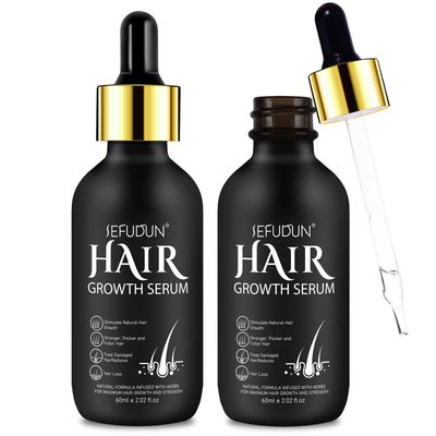 5 Minoxidil for Men and Women Hair Growth Oil - Thicker, Fuller Hair Treatment with Biotin, Topical Scalp Solution for Hair Loss Thinning,2.02 oz