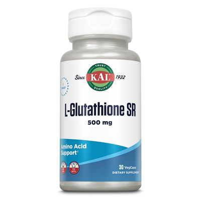 KAL L-Glutathione SR, Reduced Glutathione Supplement, High Absorption Antioxidant Supplement, Lab Verified, 30 Servings, 30 VegCaps